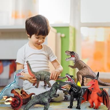 Kissdream 7 Piece Jumbo Dinosaur Toys Big Dinosaur Toy for Boys Realistic Giant Dinosaur Toys for Kids 3-5 - Perfect Dinosaur Gifts for Kids - Image 6