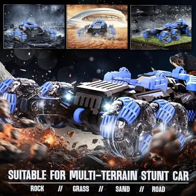 8WD Gesture Sensing Stunt Rc Cars - 2.4Ghz Hand Controlled Drift Car with Spray, Light & Sound, 360° Rotation Transform Climbing Car Toy for Ages 8-13 Boys Girls, Birthday Gifts Ideas for Kids - Image 2