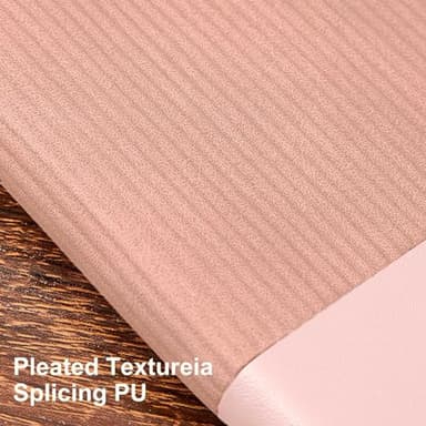 TSFPapier Lined Journal Notebook for Work College Ruled Note Book 7.2"x9.6"B5 PU Leather Daily Journaling 160 Pages for Women Men Writing Home School Supplies Business (B5 Lined 160pages, 05-Pink) - Image 3