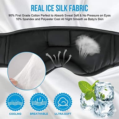 MUSICOZY Sleep Headphones, Bluetooth 5.4 Sleep Mask Headband Headphones Sleeping Eye Mask, Wireless Music Earbuds Earphones with HD Ultra-Thin Stereo Speakers for Side Sleepers Men Women - Image 3