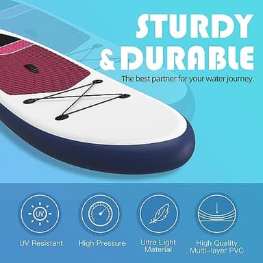 Inflatable Stand Up Paddle Board for Adults, with Accessories, Around 10'*30"*6" - Image 5
