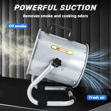 Portable Range Hood, Strong Air Kitchen Exhaust Fan For Cooking, Countertop Range Hood With 10 Activated Carbon Filter, Portable Range Hood For Indoor BBQ and Rv Kitchen, 6 Inch - Image 3