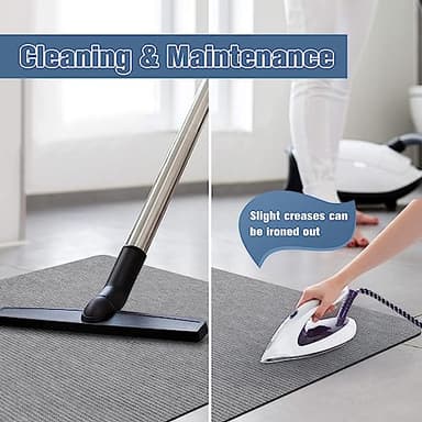 Corduroy Office Chair Mat for Hardwood Floor, 55"x35" Desk Chair Rug for Rolling Chair, Large Anti-Slip Backing Low-Pile Rug Floor Mat for Office/Home Light Grey - Image 6