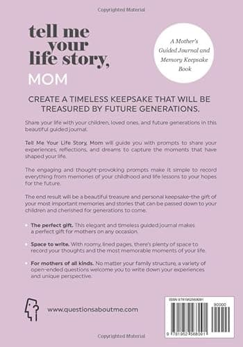 Tell Me Your Life Story, Mom: A Mother’s Guided Journal and Memory Keepsake Book (Tell Me Your Life Story® Series Books) - Image 2