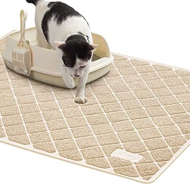Niubya Premium Cat Litter Mat, 47" Long x 35" Wide, Non-Slip and Waterproof Design, Soft on Paws, Easy to Clean - Image 1