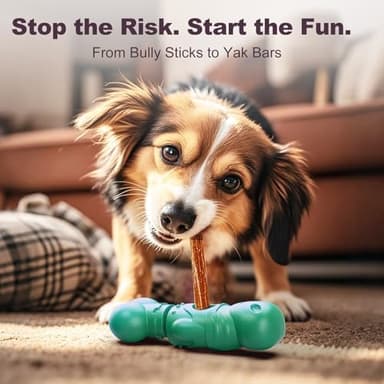 Bully Stick Holder Twist-Lock Chew Stick Holder, Safe Yak Chew Grip, BPA-Free Durable Nylon, Lightweight for Small and Medium Dogs, Dishwasher Safe Chew Toy - Image 5