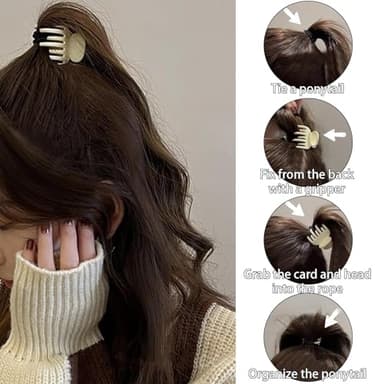 Small Claw Clips for Thin/Medium Thick Hair,12Pcs 1.5 Inch Mini Matte Tiny Jaw Clips for Women Girls 4 Style Nonslip - Image 7