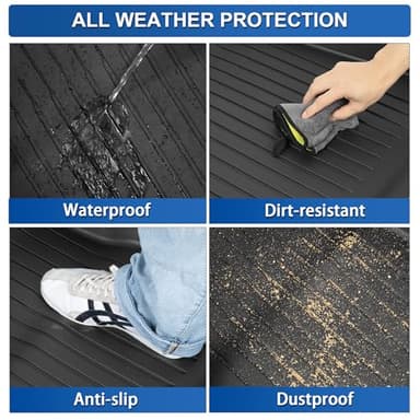 Weize Floor Mats Fit for Tesla Model 3 Highland 2025 2024, TPE All Weather Cargo Liner Floor Mats and Cargo Trunk Mats Accessories Front Rear Cargo Mat Full Set - Image 6