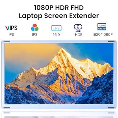 Redalf Laptop Screen Extender, 15.6" FHD 1080P Triple Portable Laptop Monitor Extender with Type-C USB HDMI Plug-Play for Mac, Windows, Chrome, Android, Fits All Laptops - Image 2