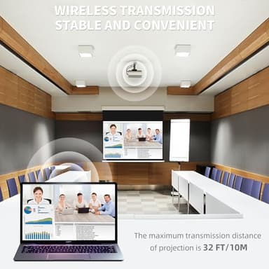 VJZFA Wireless Display Adaptor - 1080p Wireless HDMI Display Dongle Adapter, Plug and Play, for Laptop, PC, Smartphone to HDTV Projector Monitor - Image 5
