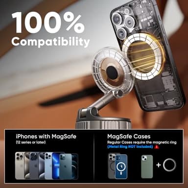 Magnetic Phone Holder for Car [120+ LB Strongest Suction & 2800gf Strongest Magnetic] 360° Adjustable Car Phone Holder for Magsafe Phone Holders for Your Car for iPhone 17 Pro Max 16 15 14 13 12 Plus - Image 7