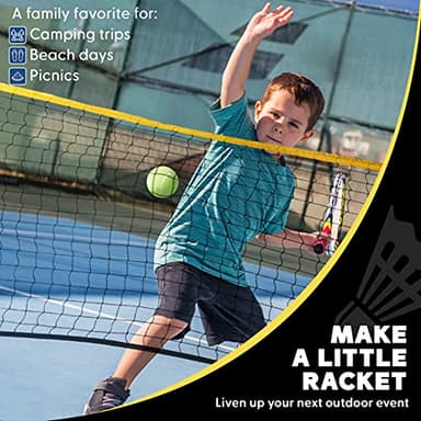 BOULDER Portable Badminton Pickleball Net - Foldable / Extendable Poles for Multiple Sports Heights (UP to 5 ft) - Ideal for Tennis, Pickleball, Soccer Tennis - Easy Setup (Black, 17 FT) - Image 8