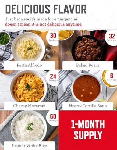 ReadyWise 30 Day Emergency Food Supply - 296 Servings, 2 Buckets, Freeze Dried Protein Meals, Survival Food Storage, Ready to Eat, Backpacking & Camping Essentials, up to 25 Year Shelf Life - Image 6