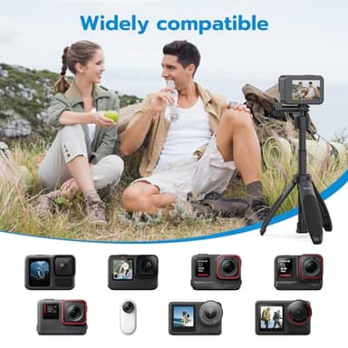 TELESIN 40cm/15.75'' Selfie Stick Tripod, Extendable Quick Release Portable Vlog Selfie Stick Handle Grip Monopod for GoPro 13 12 11 10 Max/Insta360 X5/AKASO/DJI Osmo Nano/Action 5 pro Accessories - Image 7