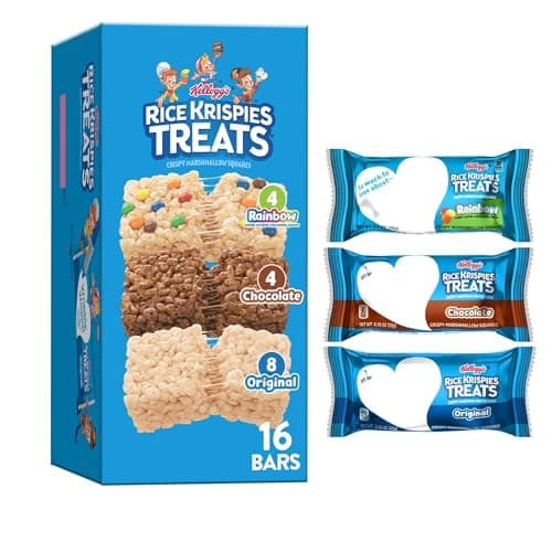 Rice Krispies Treats Crispy Marshmallow Squares, Kids Snacks, Cereal Bars, Variety Pack, 12.1oz Box (16 Bars) - Image 1