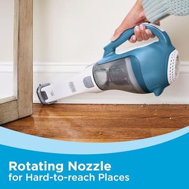 BLACK+DECKER dustbuster AdvancedClean Cordless Handheld Vacuum, Compact Home and Car Vacuum with Crevice Tool (CHV1410L) - Image 5