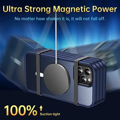 CASEQUUE Magnetic iPhone 12/12 Pro Case, Military Grade Drop Tested, MagSafe Compatible, Shockproof, Translucent Hard Back Soft Slim Protective Case, Blue - Image 2