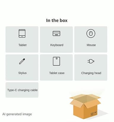 Android Tablet, 11 inch Android 15 Tablet with Keyboard, 24GB+128GB, 1TB Expand, 8000mAh, 5MP+13MP, 2.4G&5G WiFi, IPS Touch Screen, GMS Certified, 2 in 1 Tablets with Case, Mouse, Stylus(Black) - Image 8