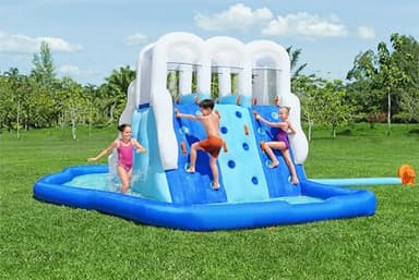 Bestway H2OGO! Tidal Trifecta Kids Inflatable Water Park | Inflatable Triple Slide and Splash Pool | Great for Kids Ages 5 and Up - Image 5
