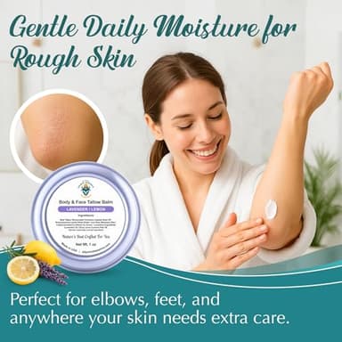 Dr. Dave's Primal Essence Grass Fed Beef Tallow Balm for Face and Body with Shea Butter, Organic Jojoba Oil, Honey, and Beeswax – Beef Tallow for Skin – Lavender and Lemon – 1 oz - Image 8