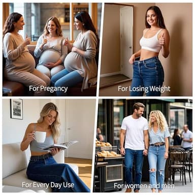 JASGOOD No Show Women Stretch Belt Invisible Elastic Web Strap Belt with Flat Buckle for Jeans Pants Dresses - Image 6