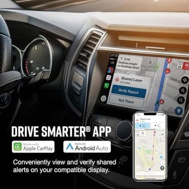 Escort MAX 360c Laser Radar Detector - WiFi and Bluetooth Enabled, 360° Protection, Extreme Long Range, Voice Alerts, Apple CarPlay and Android Auto Compatible, Black - Image 6
