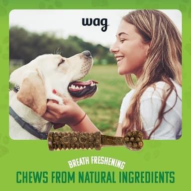 Amazon Brand - Wag Dental Dog Treats to Help Clean Teeth & Freshen Breath - Medium, Unflavored, 36 Count (Pack of 1) - Image 9