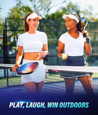 Hicober for Pickleball Paddles Set of 2,USAPA Approved Pickleball Rackets with 6 Balls,Fiberglass Surface Paddles for Men and Women Orange Blue Mix - Image 7