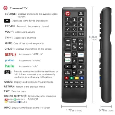 【Pack of 2】 Replacement for Samsung TV Remote Control, Universal Remote for Samsung Smart TV Frame Crystal UHD OLED QLED 4K 8k Series - Image 7