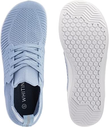 WHITIN Women's Barefoot Tennis Shoes Zero Drop Size 5.5 Female Minimalist Comfy Road Running Gym Trekking Wider Workout Runner Sneakers Light Blue 36 - Image 6