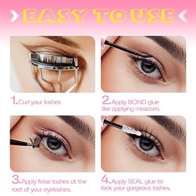 Lash Glue Bond and Seal Long Lasting Strong Hold Waterproof 2 in 1 Cluster Eyelash Glue for DIY Lash Extensions by Mavphnee - Image 3