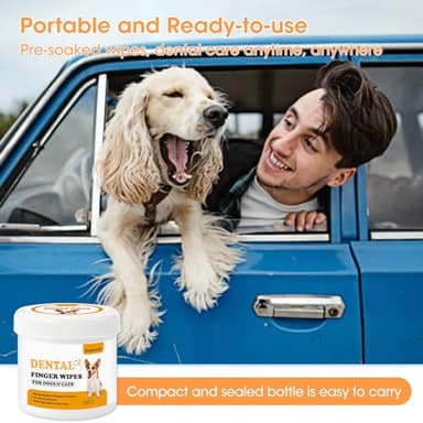 Kopmath Dog Dental Wipes, Dog Teeth Cleaning Finger Wipes, Reduce Plaque & Tartar, Freshen Breath, Safe Natural Pet Dental Care Finger Wipes for Dog & Cat, Portable & Disposable Dog Tooth Wipes, 50 Ct - Image 7