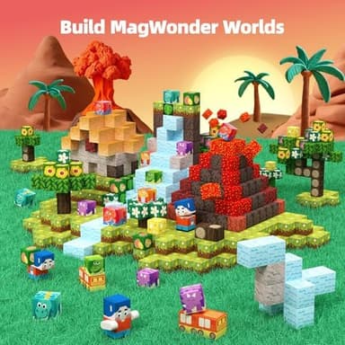 GobiDex Magnetic Blocks Kids Building Toys for Boys Girls 3+, Game-Based Build Jurassic MagWonder with Magnet Construction Dinosaur Toys, Upgraded STEM Sensory Gift for Birthday - Image 4