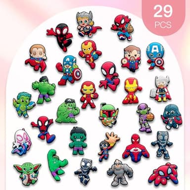 29Pcs Hero Charms for Croc Clog Shoes Decoration, Cartoon Game Charms Accessories for Adult - Image 5