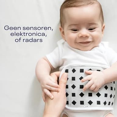 Nanit Breathing Wear Band – Works with Nanit Pro Baby Monitor to Track Breathing Motion Sensor-Free, Like Your Hand On Their Heart from Anywhere, 100% Cotton, Size Large, 3-24 Months, Pebble Grey - Image 3