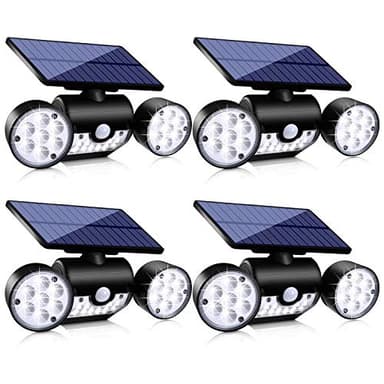 Ollivage Solar Lights Outdoor, 30 LED Solar Security Lights with Motion Sensor Outdoor Spotlights IP65 Waterproof 360° Adjustable Solar Wall Lights Outdoor for Yard Garage Patio Porch, 4 Pack - Image 1