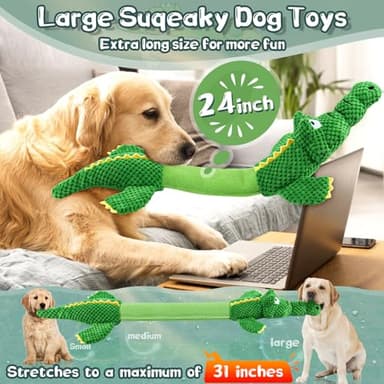 WOWBALA Dog Toys for Aggressive Chewers : Tough Interactive Tug of War Dog Toys-Squeaky Chew Toys for Small,Medium,Large Breed - Image 2