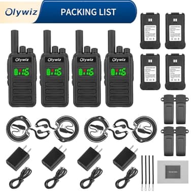 Walkie Talkies for Adults - Long Range Rechargeable Two-Way Radios with VOX Hands Free, Dust Resistant Waterproof Suitable for Qutdoor Work and Activities (4 Pack) - Image 2