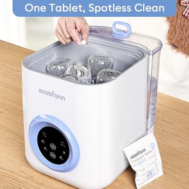 MOMFANN Baby Bottle Washer-19 Min Rapid Wash, Sterilizer and Dryer, All-in-One Cleaner, Bottles, Pump Parts & Baby Essentials for New Parents Gift, Replaces Hand Washing - Image 9