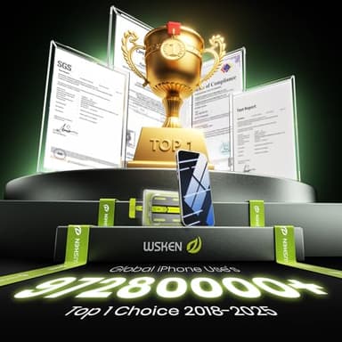 WSKEN for iPhone 17 Pro Max Privacy Screen Protector - [25° Anti-Spy] [Auto-Dust Removal] [Top 9H+ Tempered Glass] 12FT Shatterproof Military Grade Flim Easy Install Case Friendly, 2 Pack - Image 3