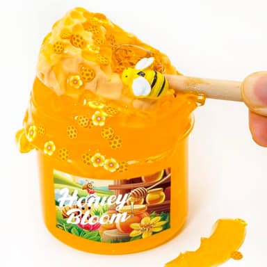 DIY Clay Honey themed slime(7oz) - Jelly Textured Slime - Handmade Slime - ASMR Slime - Image 3