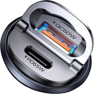 【Upgraded】 125W Car Charger USB C Super Fast Charging, [PD65W & QC60W][All Metal] MRGLAS Cigarette Lighter Car Charger, Car Accessories for iPhone 17 16 Pro Max Air iPad Samsung S25 Pixel 10 - Image 1