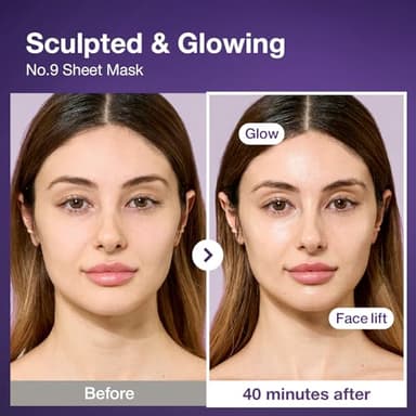 numbuzin No.9 Sheet Mask | NAD+ BIO Lifting-sil Full Face Mask | Improves Jawline, Jowls, Wrinkles, Neck Lines | Peptides, NAD+, Collagen | Skin Firmness | 4 Sheets + Lifting Band - Image 3