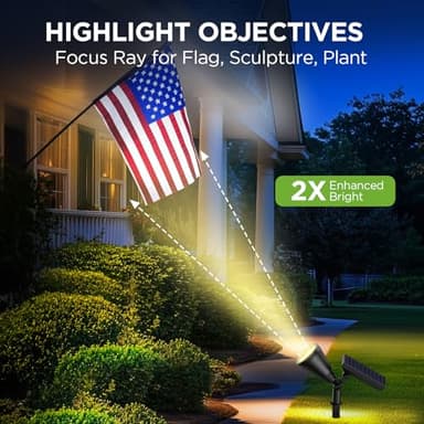 InnoGear Solar Lights Outdoor Waterproof Solar Garden Light for Outside Yard Landscape Lighting Pathway Spot Lights Spotlight Wall Light Auto On/Off, Pack of 6 (Warm White) - Image 3