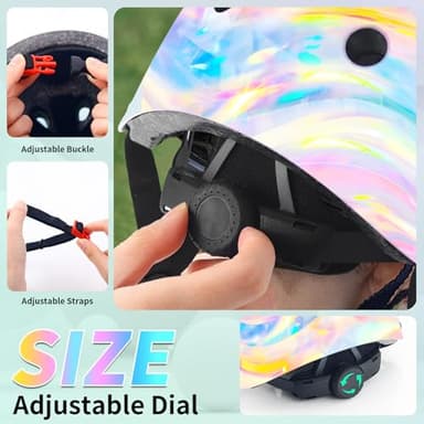 Kids Helmet and Pads Set for Skateboard & Bike - Adjustable Toddler Safety Gear with Cool Color Gradient for Boys Girls 3-5-8-14 Years Old, for Scooter, Rollerblading, Longboard - Image 7