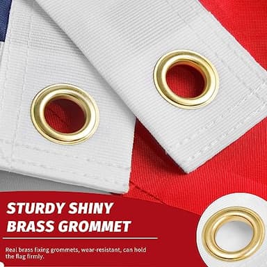 Indestructible American Flags for Outside 5x8,5x8Ft American Flag Heavy Duty,All Weather American Flag 5x8 Outdoor,America Flags Embroidered Stars Sewn Stripes,Grommets,Fade Resistant US Outdoor Flags - Image 2