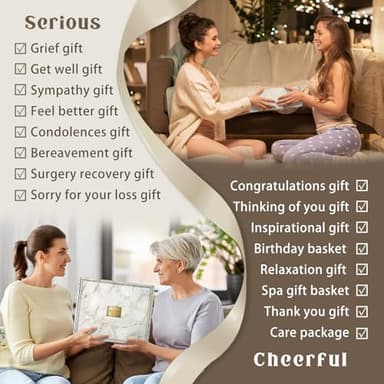 Gift Baskets for Women,11PC Care Package with Moon Lamp,Grief,Get Well Soon After Surgery,Birthday,Think of You,Thank You,Sympathy - Image 3