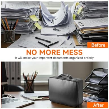 Fireproof Document File Organizer Bag, 5200°F Portable File Organizer with Lock, 16 Layer File Box Waterproof and Heat Insulated Safe Storage for Important Documents, Laptop, and Files and More - Image 5