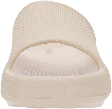 BRONAX Slides for Women and Men Pillow Slippers for Female Size 9 Indoor Antislip Home Platform House Sandals Slipers Comfy Cushioned Thick Sole 40-41 Khaki - Image 4