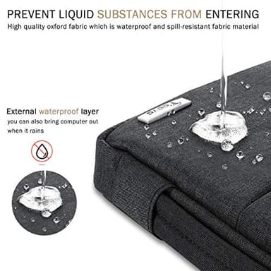 Voova 15.6 16 Inch Laptop Sleeve Case Compatible with MacBook Pro 16 M1/M2/M3/M4 Max 2019-2025, 15.6-16” Hp Lenovo Acer Asus, Waterproof Slim Computer Bag Cover with Handle, Black - Image 4